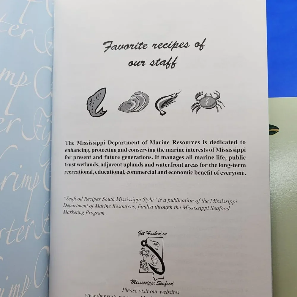 Cookbook Mississippi Shrimp & Seafood Recipes Staff Favorites‎ Marine Resources